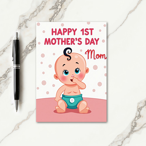 Polka Dot Baby Mothers Day Card