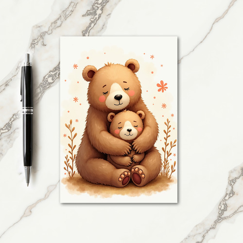 Polka Dot Bear Hugs Card