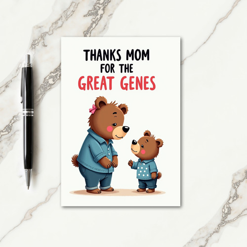 Polka Dot Bears Hello Card