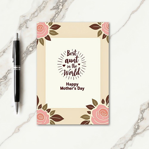 Polka Dot Best Aunt Mothers Day Card