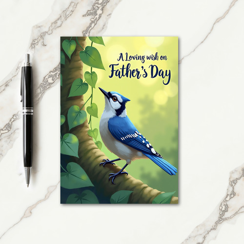 Polka Dot Bird Fathers Day Card