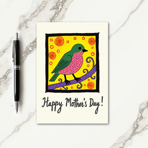 Polka Dot Bird Friend Card