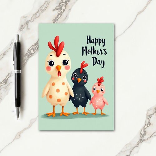 Polka Dot Birds Mothers Day Card