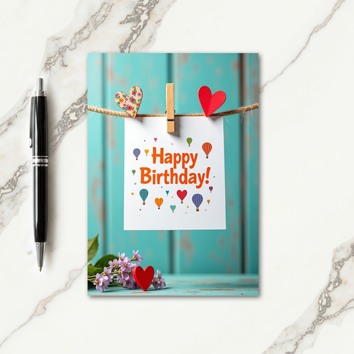 Polka Dot Birthday Balloon Card