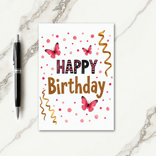 Polka Dot Birthday Card