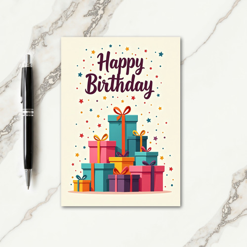 Polka Dot Birthday Gifts Card