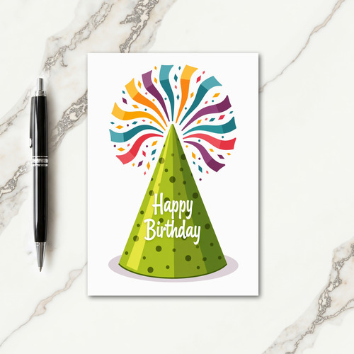 Polka Dot Birthday Hat Card