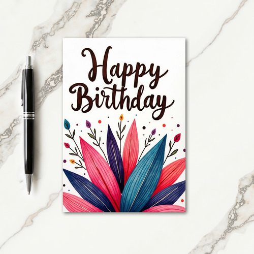 Polka Dot Birthday Script Card
