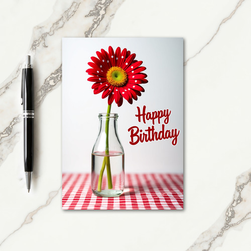 Polka Dot Bloom Birthday Card