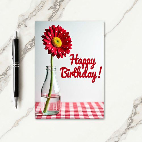 Polka Dot Blossom Birthday Card