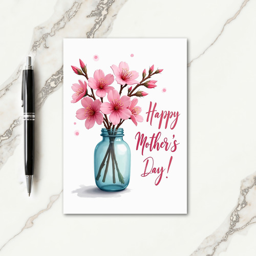 Polka Dot Blossom Greeting Card