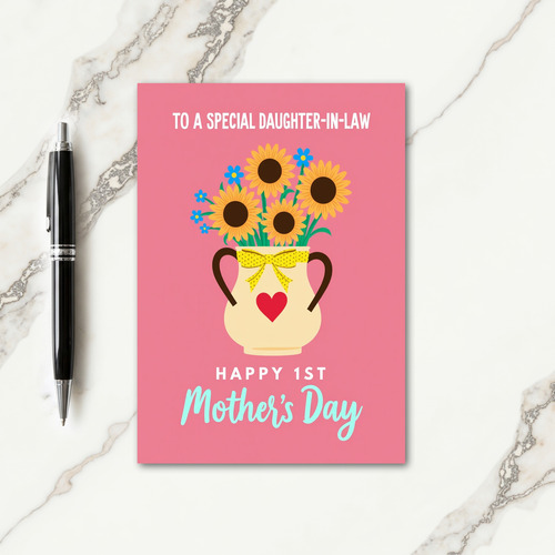 Polka Dot Bow Vase Card