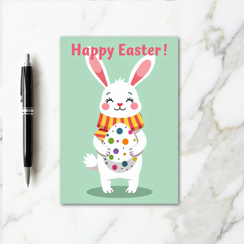 Polka Dot Bunny Easter Card