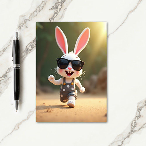 Polka Dot Bunny Fun Time Card