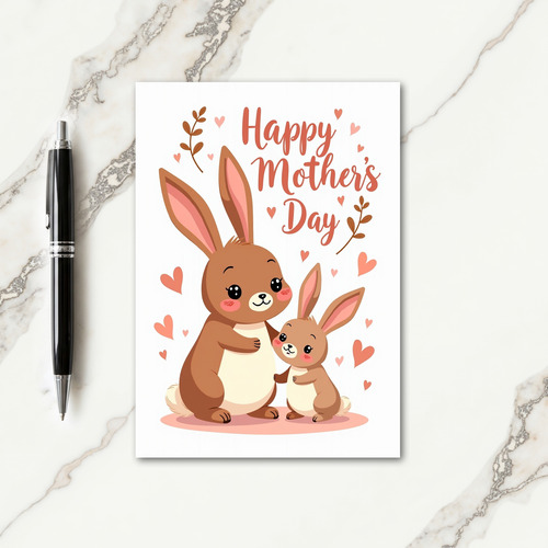 Polka Dot Bunny Love Card