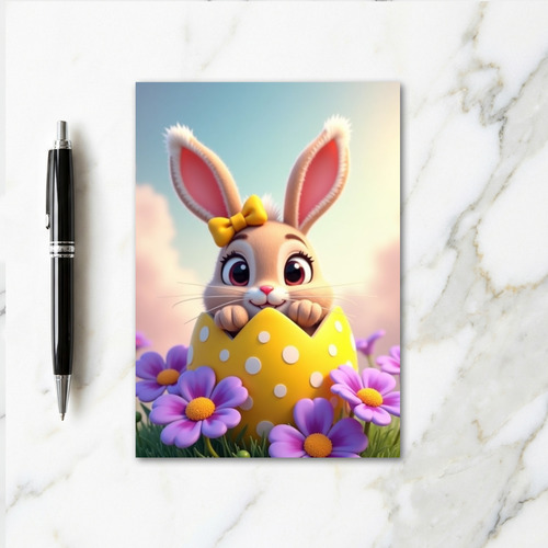 Polka Dot Bunny Spring Card