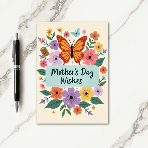 Polka Dot Butterfly Blooms Card
