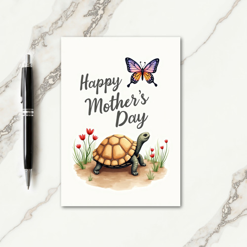 Polka Dot Butterfly Mothers Day Card