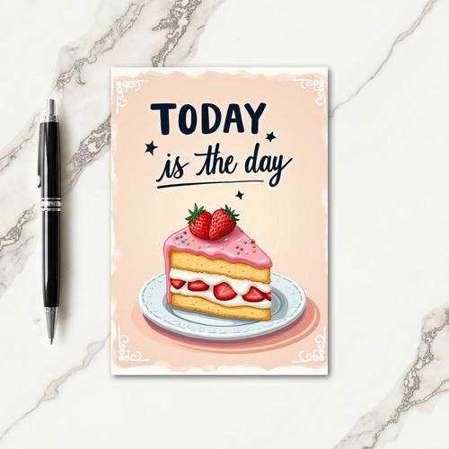 Polka Dot Cake Treat Card