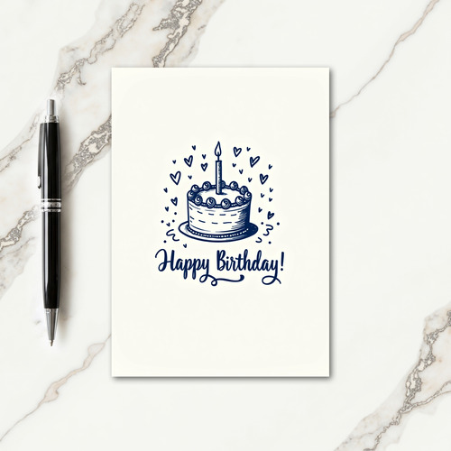 Polka Dot Cake Wish Card