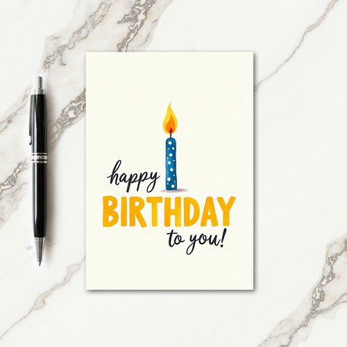 Polka Dot Candle Birthday Card