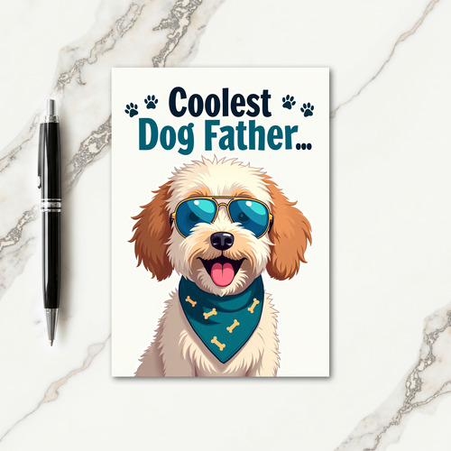 Polka Dot Canine Father Card