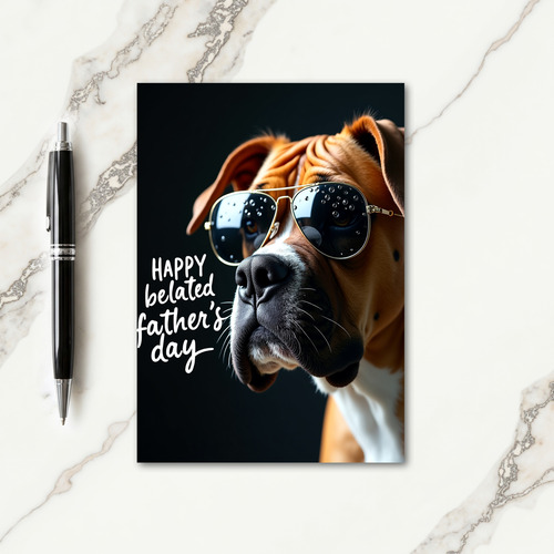 Polka Dot Canine Fathers Day Card