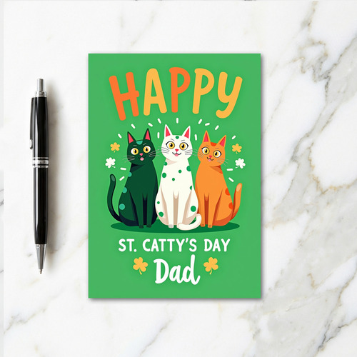 Polka Dot Cats Fathers Day Card