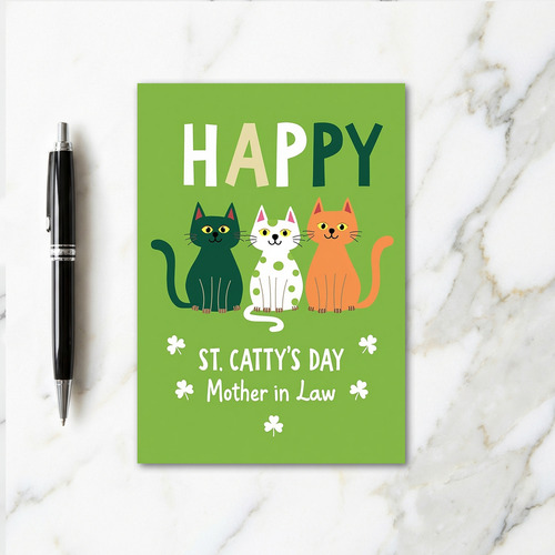 Polka Dot Cats Happy Card