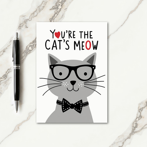 Polka Dot Cats Meow Card