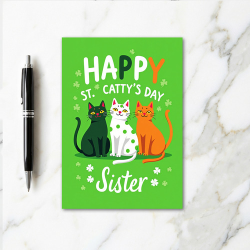 Polka Dot Cats Sister Card
