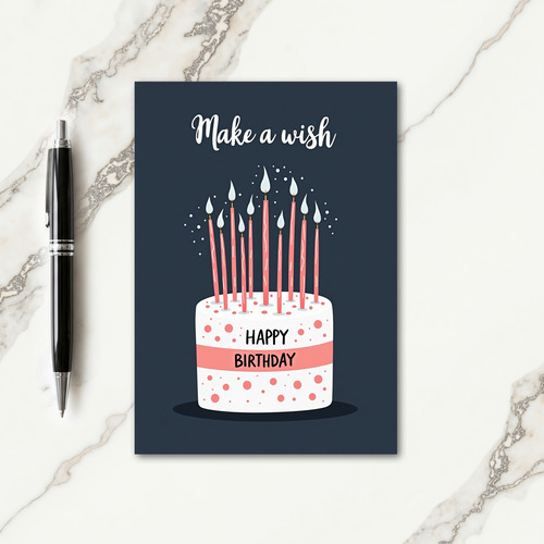 Polka Dot Celebration Cake Card