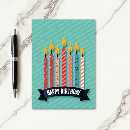Polka Dot Celebration Candle Card