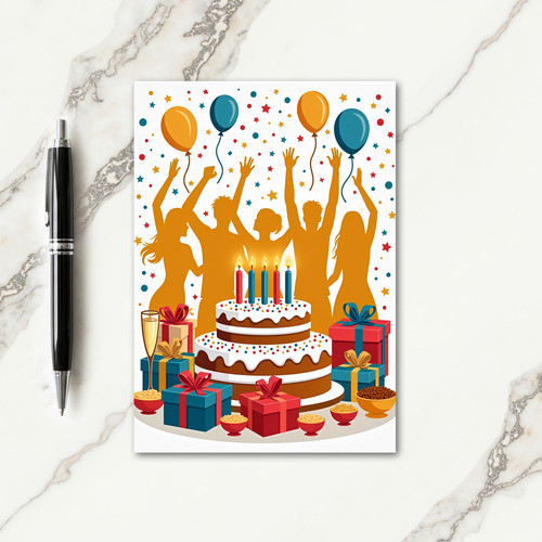 Polka Dot Celebration Party Card