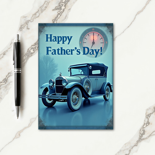 Polka Dot Classic Auto Fathers Card