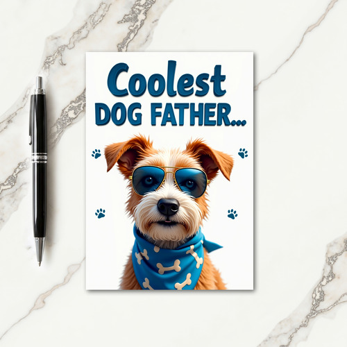 Polka Dot Cool Canine Portrait Card