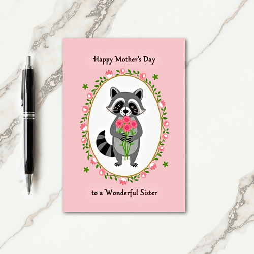 Polka Dot Creature Floral Tribute Card