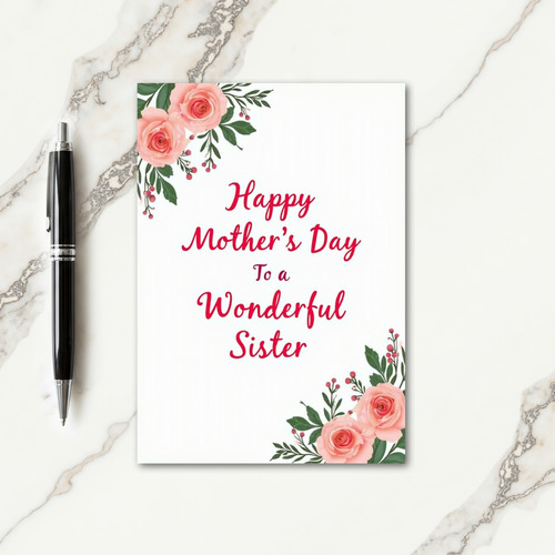 Polka Dot Crimson Script Card