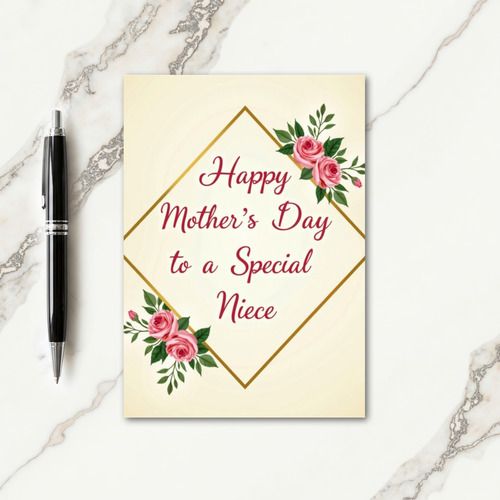 Polka Dot Crimson Script Diamond Card