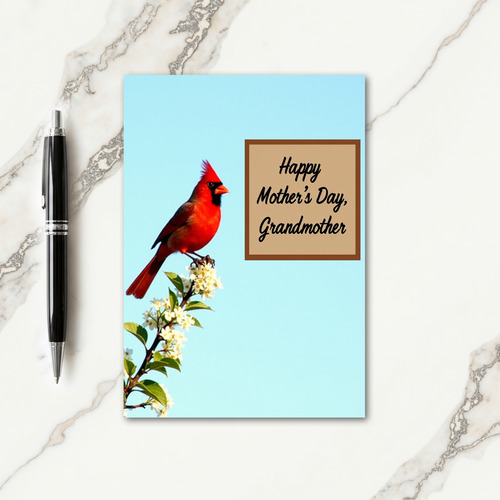 Polka Dot Crimson Songbird Card