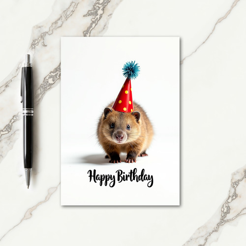 Polka Dot Cute Critter Card