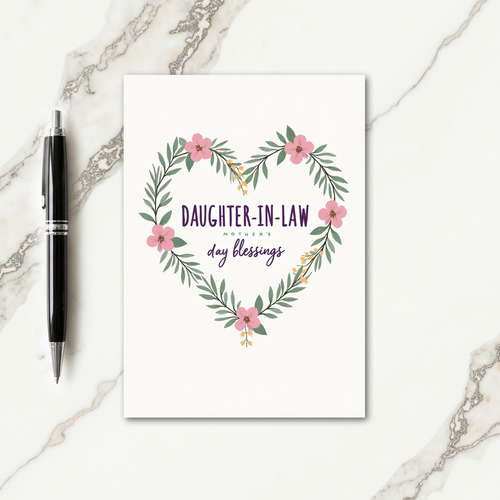 Polka Dot Daughter In Law Card