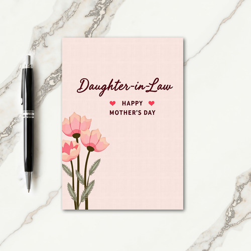Polka Dot Daughterinlaw Mothers Day Card