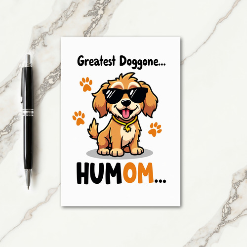 Polka Dot Dog Greatest Humom Card