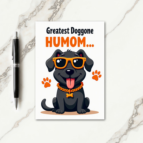 Polka Dot Dog Humom Card