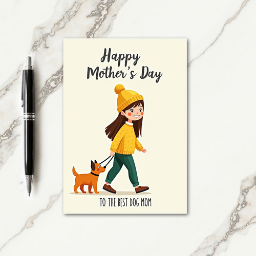 Polka Dot Dog Mom Card