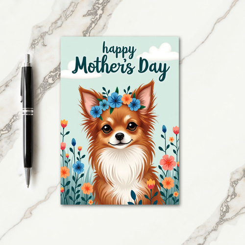 Polka Dot Dog Mothers Day Card