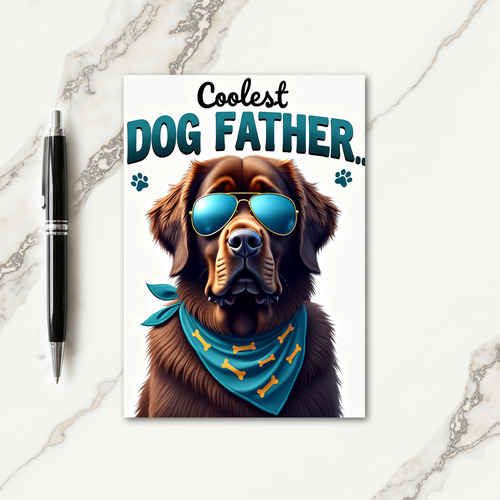 Polka Dot Dog With Shades Card