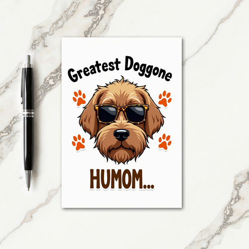 Polka Dot Doggone Humom Card