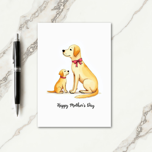 Polka Dot Dogs Mothers Day Card